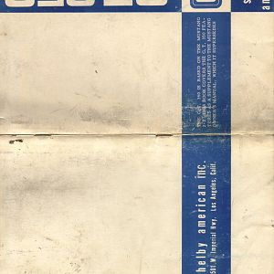 1966 GT350 Owners Manual Cover