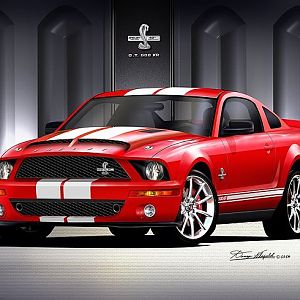 Mustang Shelby Artwork By Danny Whitfield
