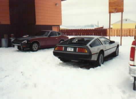 1972 240Z & 1982 DMC in Winter