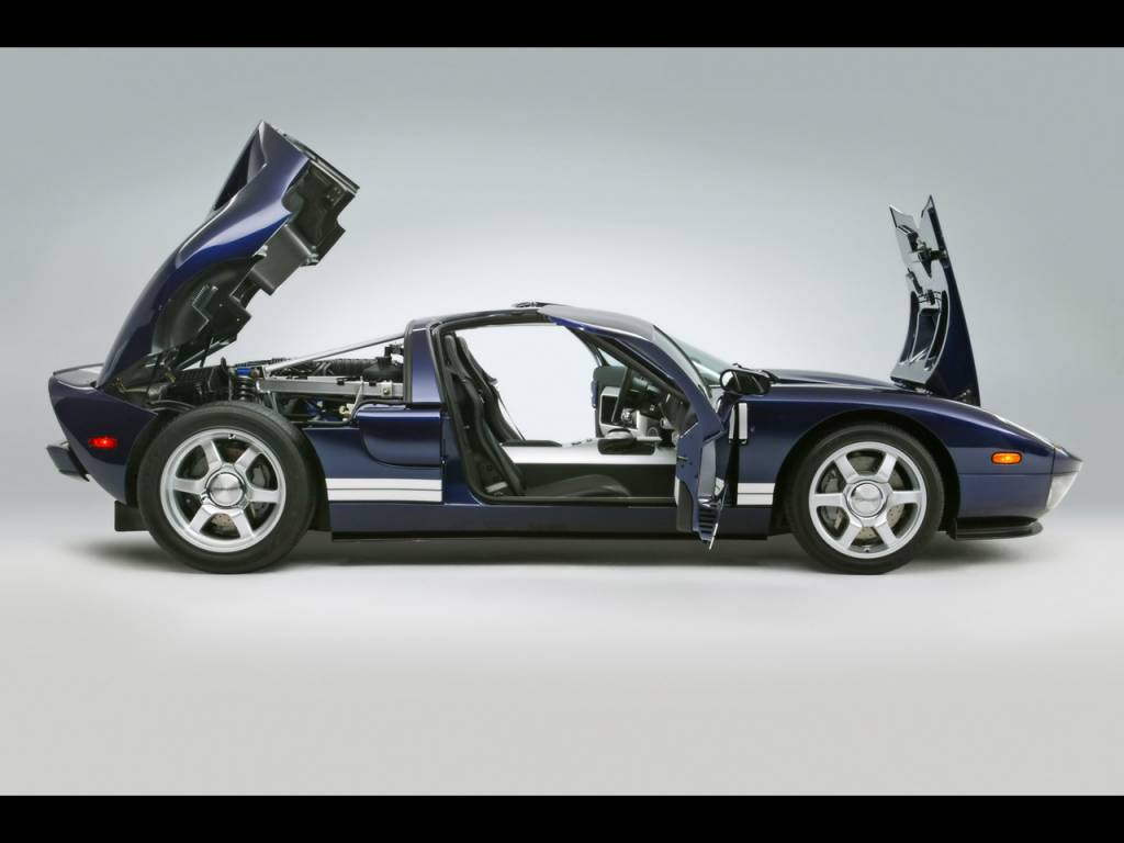 2005 Ford GT Blue Side Doors Open