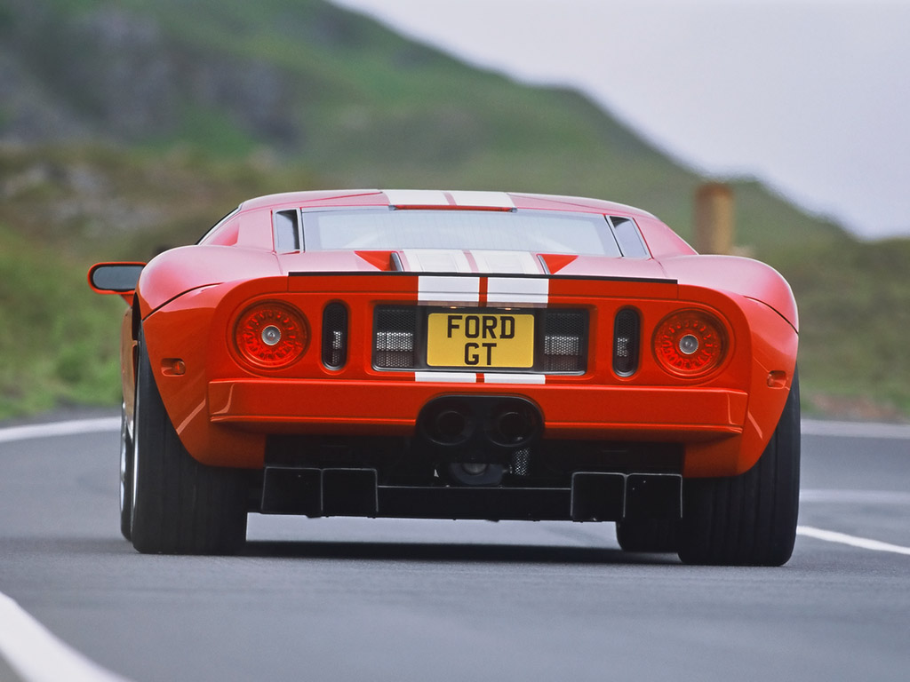 2005 Ford GT Red Rear Road