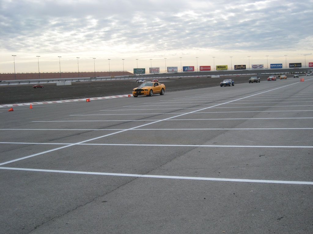 Around the track.