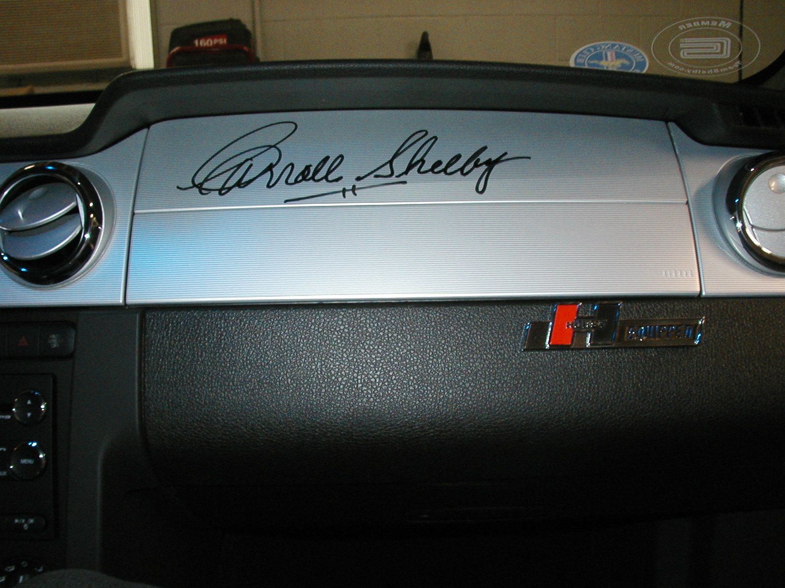 Carroll Shelby Autograph On Passenger Air Bag