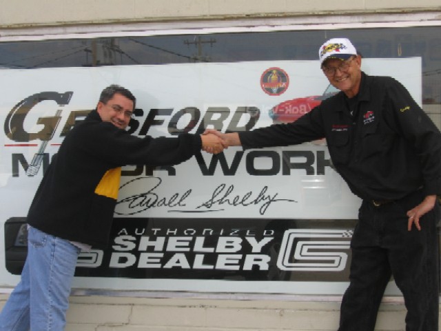 Sealing the deal for my CSX7000 series Cobra with George at Gessford.