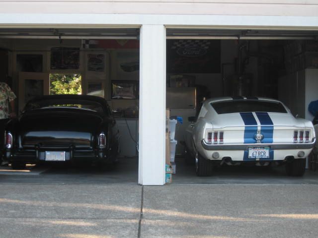 The 67 Gt Next To Hubby's 51 Merc